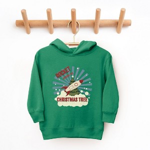 The Juniper Shop Rocket Around The Christmas Tree Toddler Graphic Hoodie - 1 of 3