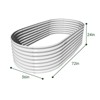 Cesicia 6x3x2ft White Oval Galvanized Raised Garden Bed For Vegetables & Flowers - 3 of 4