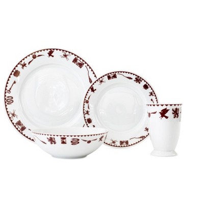 Robe Factory LLC Harry Potter Creatures & Icons Dinnerware Sets | 4-Piece Ceramic Dinner Set