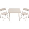 Boys and Girls Folding Table and Chairs Set of 3, Portable Table and Chair with Pu Soft Cushion,Suitable for Eating,Reading and Playing - 3 of 4