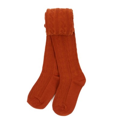 Leveret Girls Cable Knit Tights Rust 10-14 Year : Target