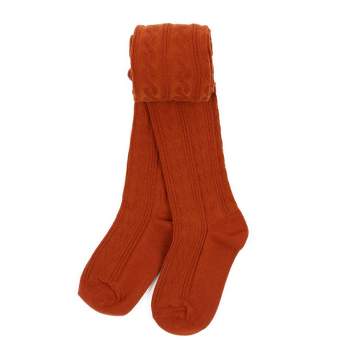 Leveret Girls  Boho Solid Color Cable Knit Tights