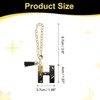 Unique Bargains Resin Lightweight Decorative Tassel Keychain Handle Charm Black with Gold Foil 1 Pc - 2 of 4