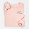 Simply Sage Market Embroidered I Closed My Book To Be Here Lightweight Garment Dyed Sweatshirt - 2 of 4