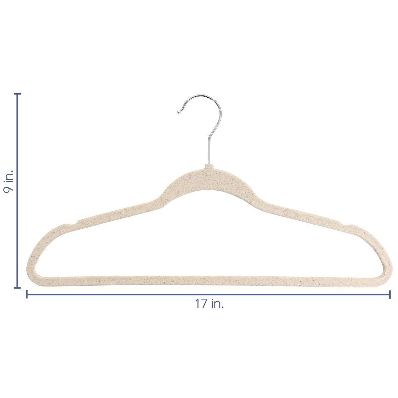 Elama Home 30 Piece Biodegradable Suit Hangers in Wheat, 2 of 8