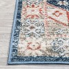 Rustic Medallion Polypropylene Blue Indoor Runner Rug by Blue Nile Mills - 3 of 4