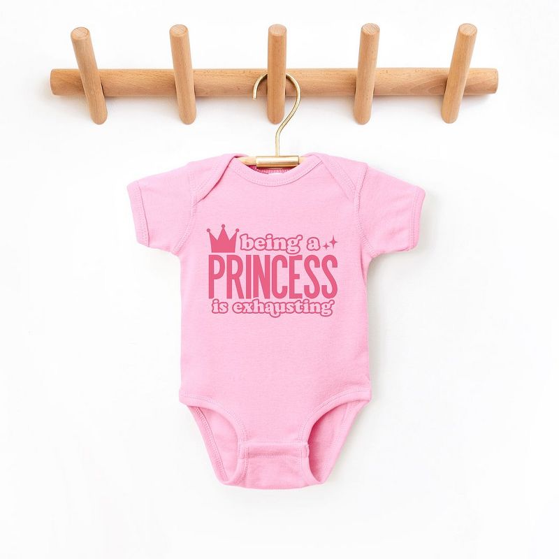 The Juniper Shop Being A Princess Is Exhausting Baby Bodysuit, 1 of 3