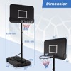 Costway 6.5-10 FT Adjustable Portable Basketball Hoop w/ 44 Inch Shatterproof Backboard - 2 of 4
