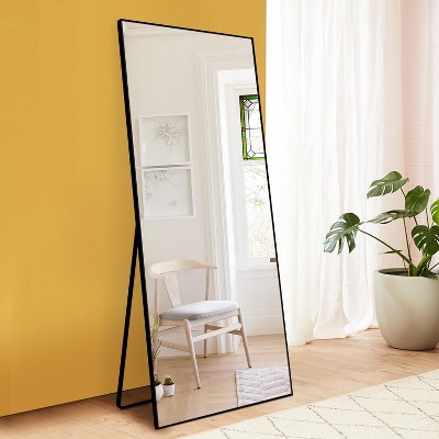 Bowen 65" x 22" Oversized Rectangle Aluminum Frame Wall-Mounted Full Length Mirrors-The Pop Home