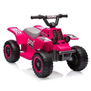 6V Battery Powered Kids Ride-On 4-Wheeler ATV with Music,LED Headlights,Rubber Handles¨CToddler Electric Quad for Age 1-6 - 1 of 4