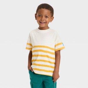Toddler Boys' Short Sleeve Striped Jacquard Oversized T-Shirt - Cat & Jack™ - 1 of 3