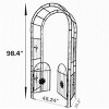 Large Outdoor Metal Double Doors Garden Trellis,Climbing Plants Support Arch,Suitable For Outdoor Wedding,Party Events Archway-Coolbibila - 4 of 4