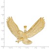 Black Bow Jewelry 14k Yellow Gold Extra Large 3D Textured Eagle Pendant - 4 of 4