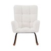 YOOCOZZ Upholstered Rocking Chair High-Back Lounge Chair - Comfy, for Nursing Baby, Reading/Napping - Off White - 3 of 4
