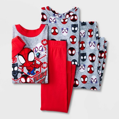 Toddler Boys' 4pc Marvel Spider-man Snug Fit Pajama Set - Gray : Target