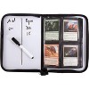 Monster Protectors Deluxe 4 Pocket Trading Card Leather Album - Dry Erase Boards & Marker, Side Loading Padded Double Sided Pockets, Holds 160 Cards - 4 of 4