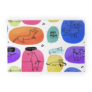 Isa Zapata Mutt Mom Looped Vinyl Welcome Mat - Society6 - 1 of 4