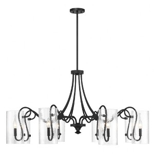 Savoy House Calgary 8 - Light Chandelier in  Matte Black - 1 of 3