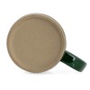Elanze Designs High Gloss Raw Clay Bottom 15 ounce Ceramic Stoneware Coffee Mugs Set of 4, Green - 4 of 4