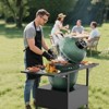 Vynxaria Outdoor Grill Table for Big Green Egg Style BBQ, Metal Grill Cart with 2 Folding Panels, Compatible with up to Large Green Egg, Kamado Joe Jr - 2 of 4