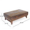 Christopher Knight Home Temzyl Modern Cocktail Upholstered with Rubberwood Ottoman - 3 of 4