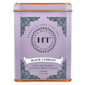 Harney & Sons, HT Tea Blends, Black Currant Tea, 20 Sachets, 1.4 oz - 1 of 2