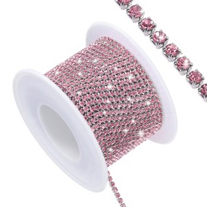 Unique Bargains Shiny Crystal Rhinestone Close Chain Trim for Sewing Jewelry Making - 1 of 4
