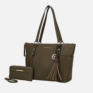 MKF Collection Gloria Vegan Leather Women’s Tote Bag with Wallet Set by Mia K - 1 of 4