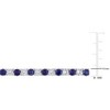 EVERLY JEWELRY  |   Sterling Silver 33 CT TGW Created Blue Sapphire, Created White Sapphire Necklace Tongue & Groove Clasp - 3 of 4