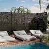PexFix 72 in. x 47 in. Outdoor Privacy Rectangle Screen Galvanized Steel Panel Divider in Black - 3 of 4