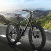 NAYSAYE Bicycles 26 Inch Fat Tire Bike 21 Speeds Full Gearing for Adults and Youth for Off Road, Black, 74"*25"*41" - 2 of 4