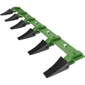 Heavy-Duty Bucket Tooth Bar, 6-Tooth Design for Loader Tractors & Skid Steers, Bolt-On Installation, Soil Digging - 1 of 4