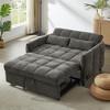 NicBex 52.8 Inch Tufted Loveseat Sofa Pull-out Sofa Bed with Adjustable Backrest,3 USB Ports and 2 Pillows for Living Room,Apartment - 2 of 4