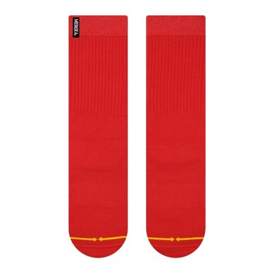 MERGE4 REPREVE Cherry Red Unisex Recycled Crew Sock