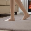 Home Mart Goods Taupe Faux Rabbit Fur Fuzzy Soft Fluffy Plush Cozy Shaggy Area Rug - 4 of 4