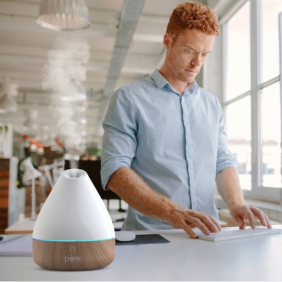 Serenity Whisper 6'' White Ultrasonic Aromatherapy Oil Diffuser