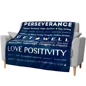 PAVILIA Healing Thoughts Blanket for Women Men, Get Well Prayer Gift for Family Friends, Soft Fluffy Plush Microfiber - 1 of 4