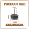 Unique Bargains Wooden Chair Sofa Cabinet Table Leg Floor Protector Round Nail-on Felt Pads 40 Pcs - 2 of 3