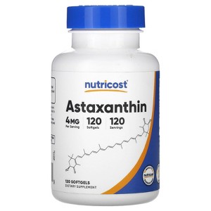 Nutricost Astaxanthin, 4 mg, 120 Softgels - 1 of 2