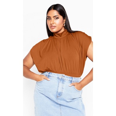 Women's Plus Size Kay Top - gingerbread | CITY CHIC