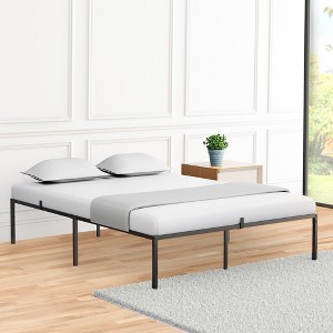 WhizMax 14 Inch Twin Metal Bed Frame, Heavy Duty Metal Platform with Metal Slats Support, No Box Spring Needed, Noise Free, Easy Assembly, Black - 1 of 4