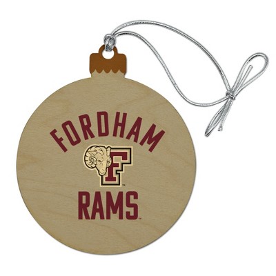 Fordham University Rams Logo Wood Christmas Tree Holiday Ornament