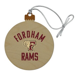 Fordham University Rams Logo Wood Christmas Tree Holiday Ornament - 1 of 4