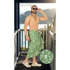 HAPPY BAY Men's Pareo Cotton Linen Effect Halloween Costumes Scary Pumpkin Swimwear Cover Up Beach Wrap Summer Sarong One Size Green, Skull - 2 of 4