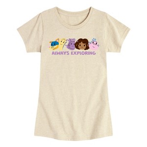 Girls' - Dora the Explorer - Always Exploring Fitted Short Sleeve Graphic T-Shirt - 1 of 3