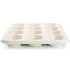 Gibson Color Bake 12 Cup Nonstick Steel Muffin Pan in Linen - 2 of 4