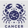 Cancer Zodiac Sign Adult Crew Neck Short Sleeve Tee - 2 of 2