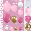 PartyWoo Balloons Pink Gold Pastel Chrome 18 12 10 5 Inch 140 pcs - 2 of 4