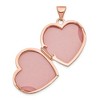 Black Bow Jewelry 14k Rose Gold 18mm Love You Always Scroll Heart Locket - 4 of 4