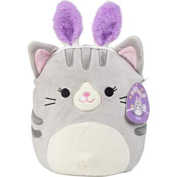 Squishmallows 10" Tally The Cat w Bunny Ears Easter Plush - Official Kellytoy - Soft & Squishy Kitty Stuffed Animal - Easter Gift for Kids - 10 Inch